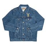 Yellowstone Dutton Ranch Y Logo Embroidered Denim Jacket