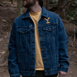 Yellowstone Dutton Ranch Y Logo Embroidered Denim Jacket