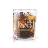 Yellowstone 1883 Logo Laser Engraved Rocks Glass