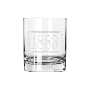 Yellowstone 1883 Logo Laser Engraved Rocks Glass