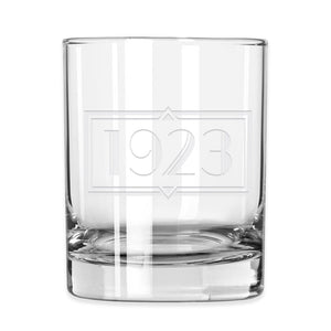 Yellowstone 1923 Logo Laser Engraved Rocks Glass