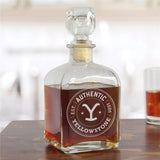 Yellowstone Authentic Y Logo Decanter and Rocks Glass Set