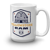 Yellowstone x Ram Barn White Mug