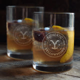 Yellowstone Authentic Y Logo Laser Engraved Rocks Glasses