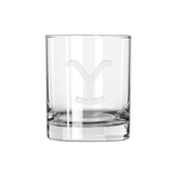 Yellowstone Y Logo Laser Engraved Rocks Glasses