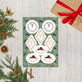 Yellowstone Holiday Icons Gift Sticker Sheet