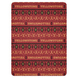 Yellowstone Holiday Aztec Sherpa Blanket