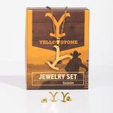 Yellowstone Y Logo Necklace and Earrings Set