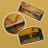 Yellowstone Logo Scenery Sticker Assorted Pack of 3