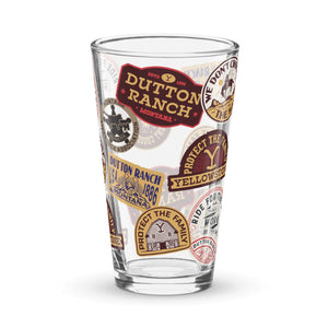 Yellowstone Patches Pint Glass