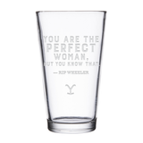 Yellowstone You Are Perfect Beth and Rip Pint Glass Set of 2