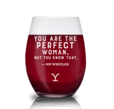 Yellowstone You Are Perfect Beth and Rip Laser Engraved Stemless Wine Glass - Set of 2