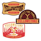 Yellowstone Protect The Family Assorted Patches Stickers Pack of 3