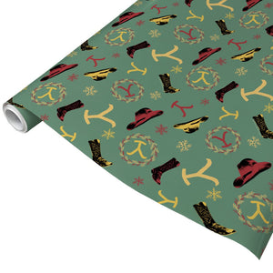 Yellowstone Cowboy Christmas Gift Wrap