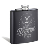 Yellowstone Revenge Laser Engraved Flask