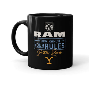 Yellowstone x Ram Your Ranch Your Rules Black Mug