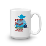 Yellowstone Rip Can Come Down My Chimney Anytime Silhouette White Mug