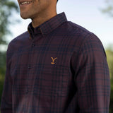 Yellowstone x RSVLTS Burgundy Long Sleeve Flannel