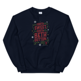 Yellowstone Sorta Sweet Sorta Beth Dutton Holiday Fleece Crewneck Sweatshirt