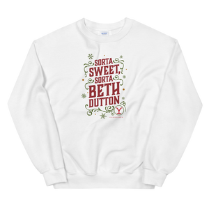 Yellowstone Sorta Sweet Sorta Beth Dutton Holiday Fleece Crewneck Sweatshirt