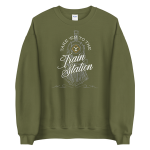 Yellowstone Take 'Em To The Train Station Fleece Crewneck Sweatshirt