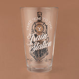 Yellowstone Take 'Em To The Train Station Pint Glass