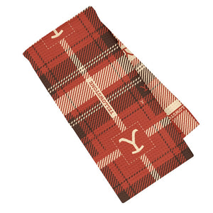 Yellowstone Tartan Logo Kitchen Towel