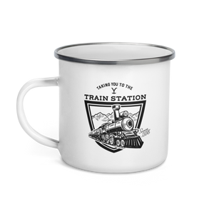 Yellowstone Taking You to the Train Station Enamel Mug