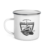 Yellowstone Taking You to the Train Station Enamel Mug