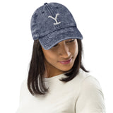 Yellowstone Y Logo Vintage Denim Hat