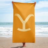 Yellowstone Y Logo Beach Towel