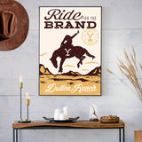 Yellowstone Ride for the Brand Satin Poster