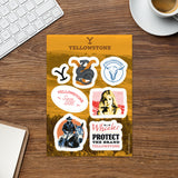 Yellowstone Rip Wheeler and Beth Dutton Sticker Sheet