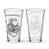 Yellowstone Rattlesnake Pint Glass