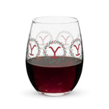 Yellowstone Holiday Wreath Wine Glass